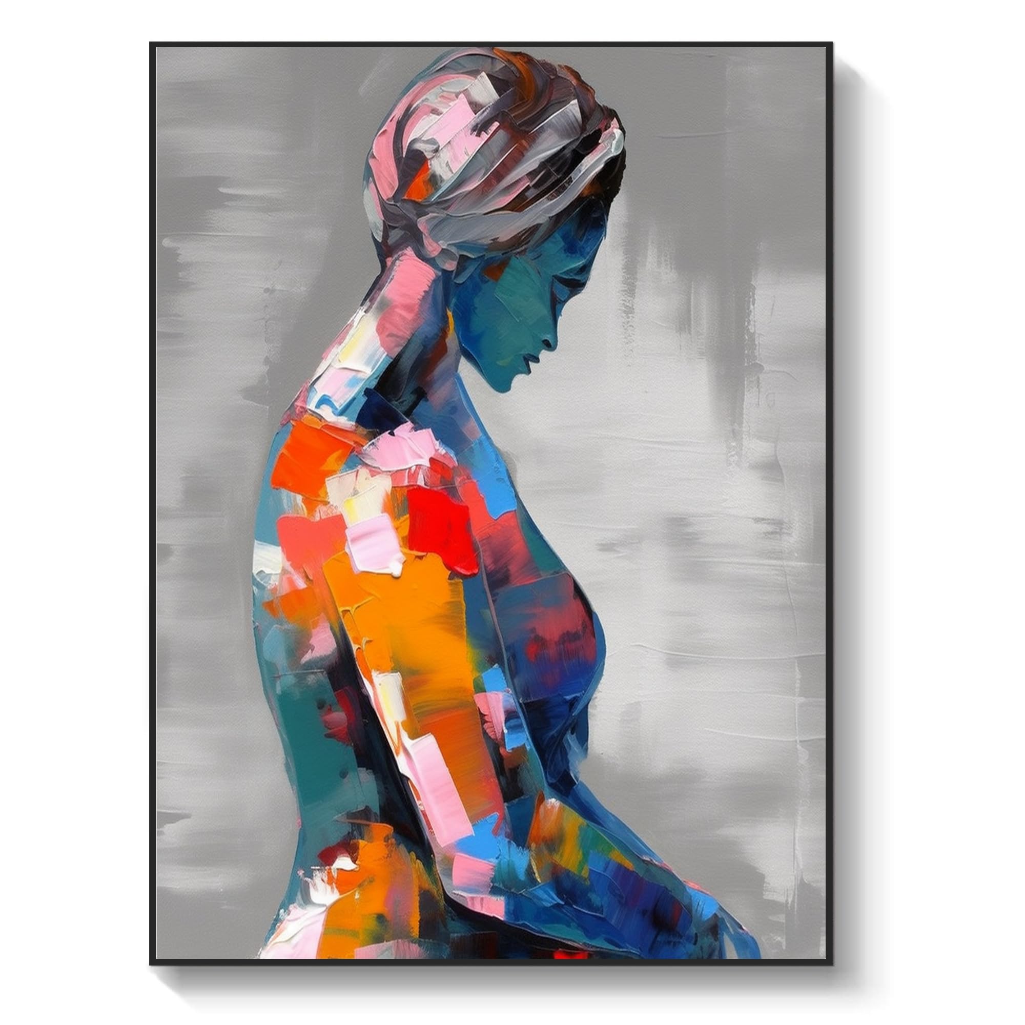 愛の部屋 F15 油彩画 人物画 oil painting art 愛の部屋 F15 油彩画 人物画 oil painting art