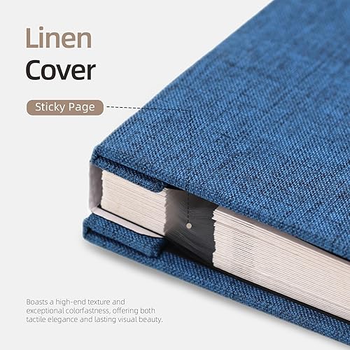 Miniatura 5 de Vienrose - Álbum de fotos autoadhesivo de 3 x 5, 4 x 6, 5 x 7 u 8.5 x 11 pulgadas, álbum de recortes magnético para hacértelo tú mismo, 60 páginas