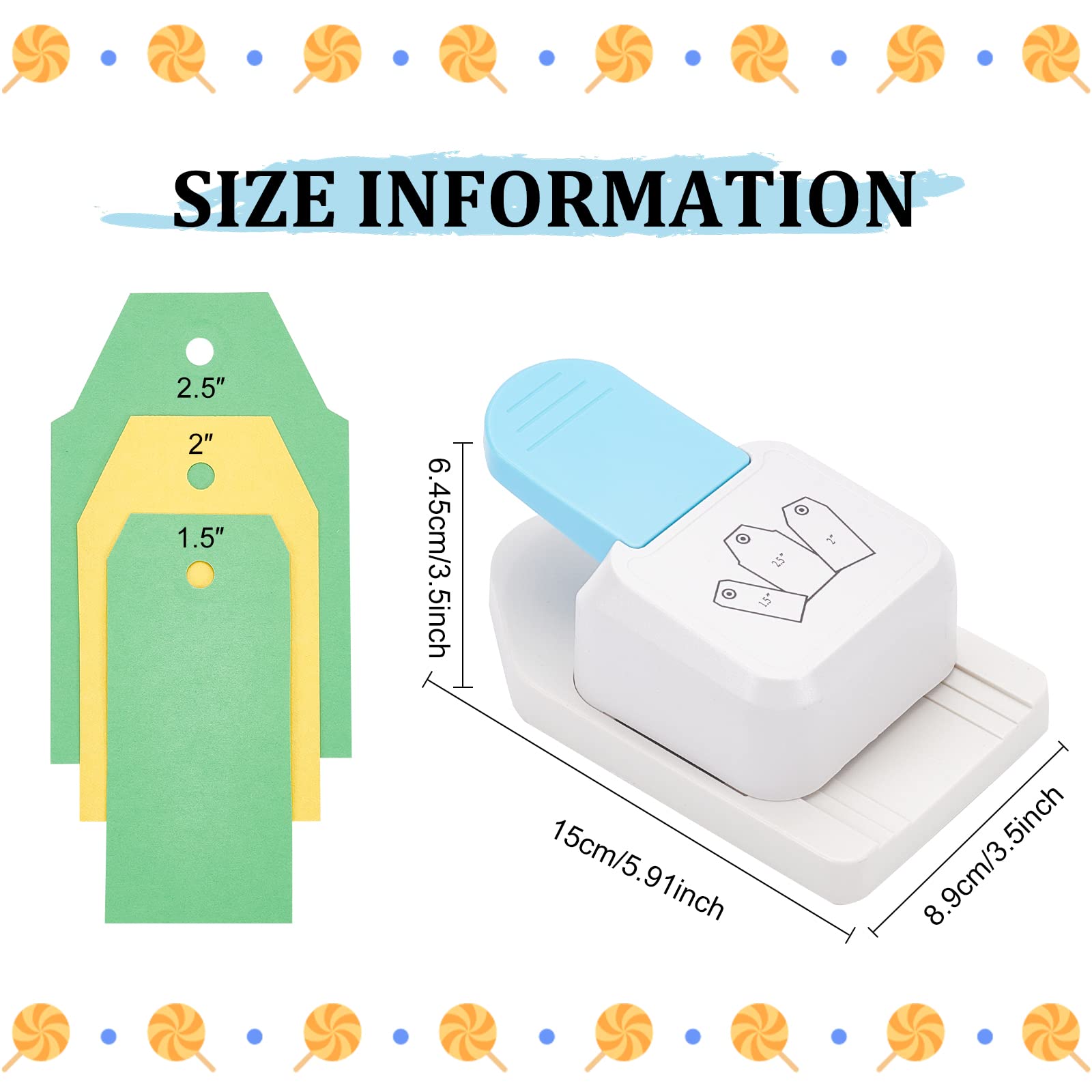 Amazon | FINGERINSPIRE タグパンチ 台形ギフトタグパンチ 3イン1