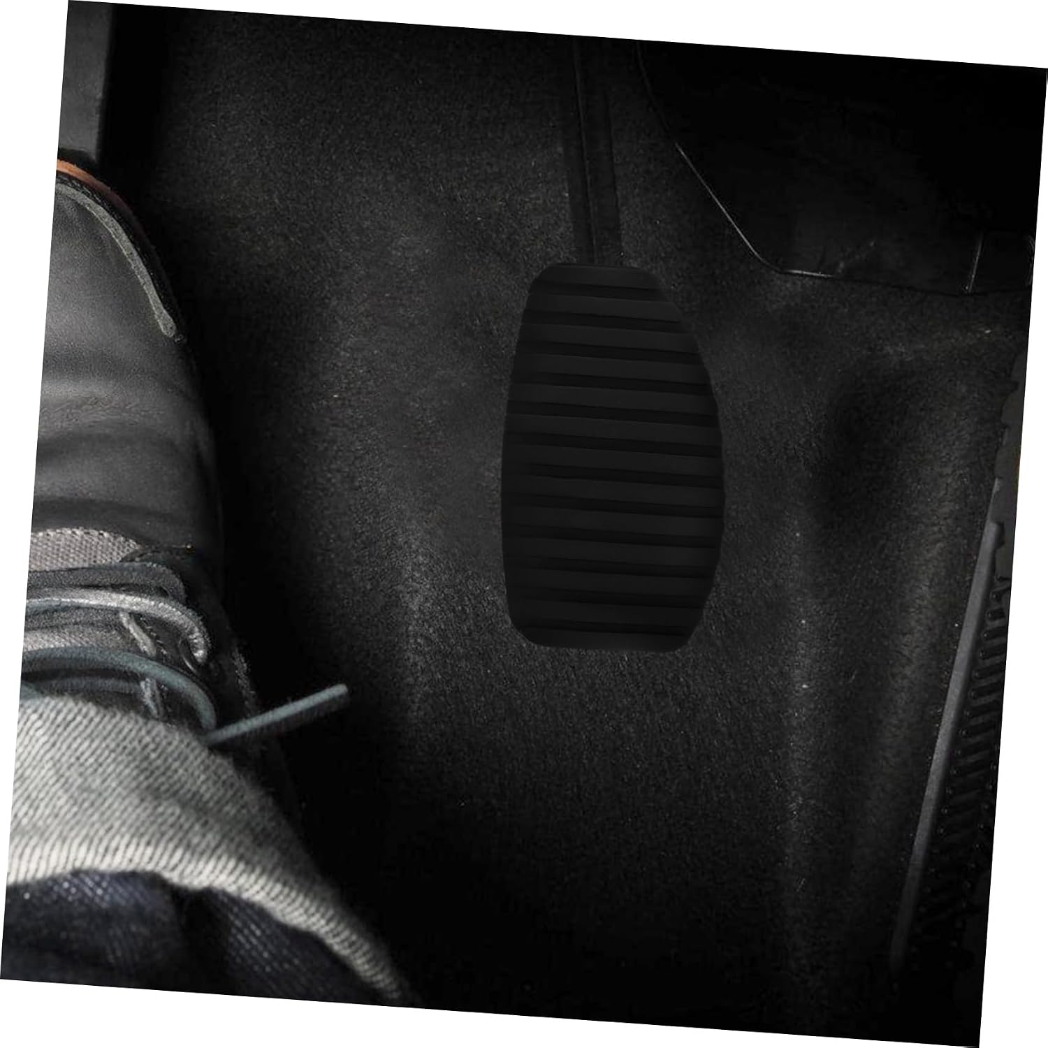 Mikinona 1 Set Car Brake and Clutch Pedal Pads Set Durable Rubber Accessories for Slip Design for Enhanced Safety and Vibration Reduction