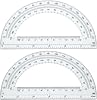 CertBuy 48 Pack Clear Protractor 6 Inch, Plastic Protractor Math Protractors 180 Degrees for Angle Measurement, Protractor for Geometry,Student Math Protractor Ruler for Drawing Geometry Classroom