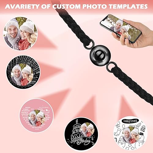 Miniatura 3 de Pulseras personalizadas con imagen en el interior, pulseras de proyección con fotos, pulsera con imagen, regalos conmemorativos personalizados