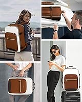 Vista 6 de LOVEVOOK Mochila de viaje de 40 L para mujeres y hombres, equipaje de mano aprobado por aerolíneas con 3 cubos de embalaje, bolsas de noche TSA