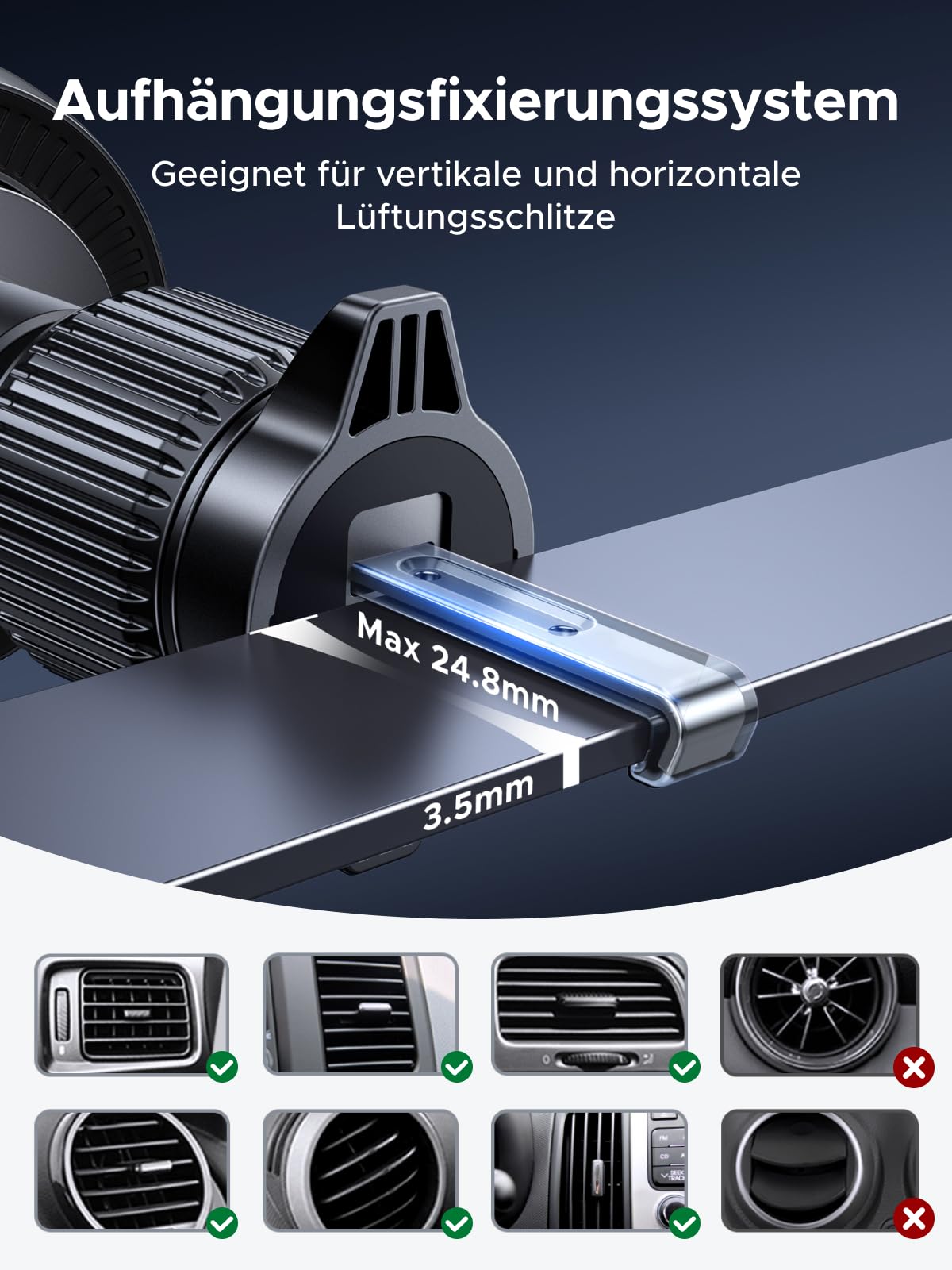 UGREEN Magflow Pro Handyhalterung Auto Ladegerät mit Kühlung 25W, Qi2 zertifizierte Magsafe Autohalterung mit Ladefunktion Kfz Handyhalterung mit lüfter kompatibel mit iPhone 16-17-Serie