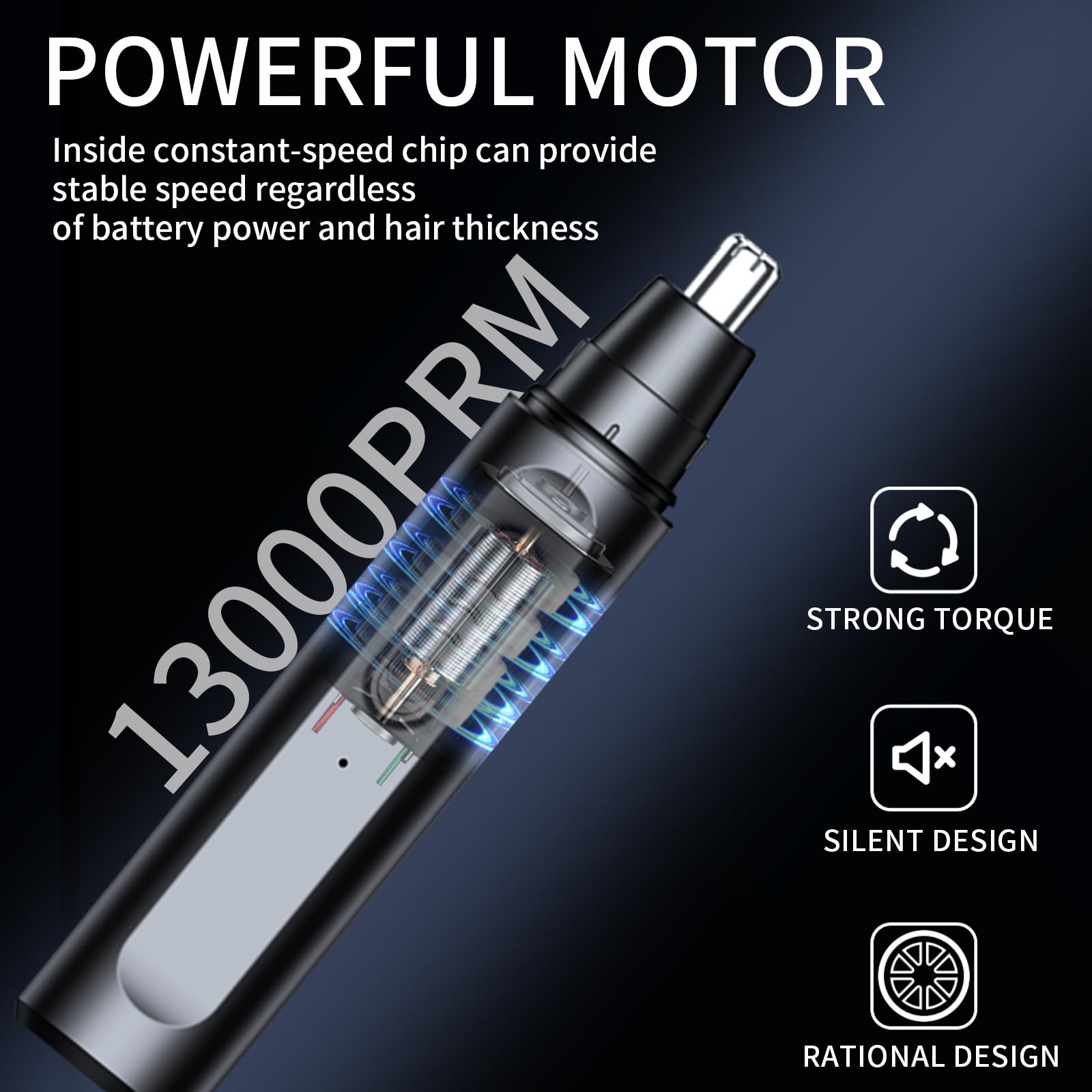 Recortadora de pelo de nariz para hombres y mujeres, recargable por USB, eléctrica, recortadora de pelo para orejas, nariz, profesional, IPX7, impermeable, cuchillas de doble filo para una 2