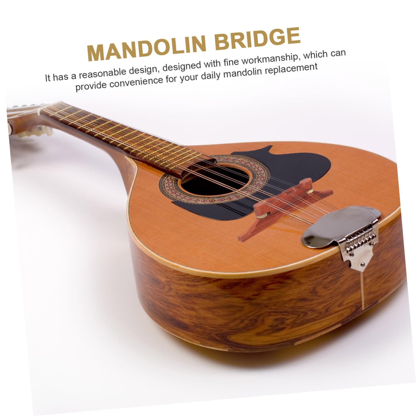 VICASKY Pont De Mandoline En Bois Épais Pont Remplaçable En Palissandre Accessoires Pour Mandoline Réglable Et Solide Pièces D'instrument De Musique