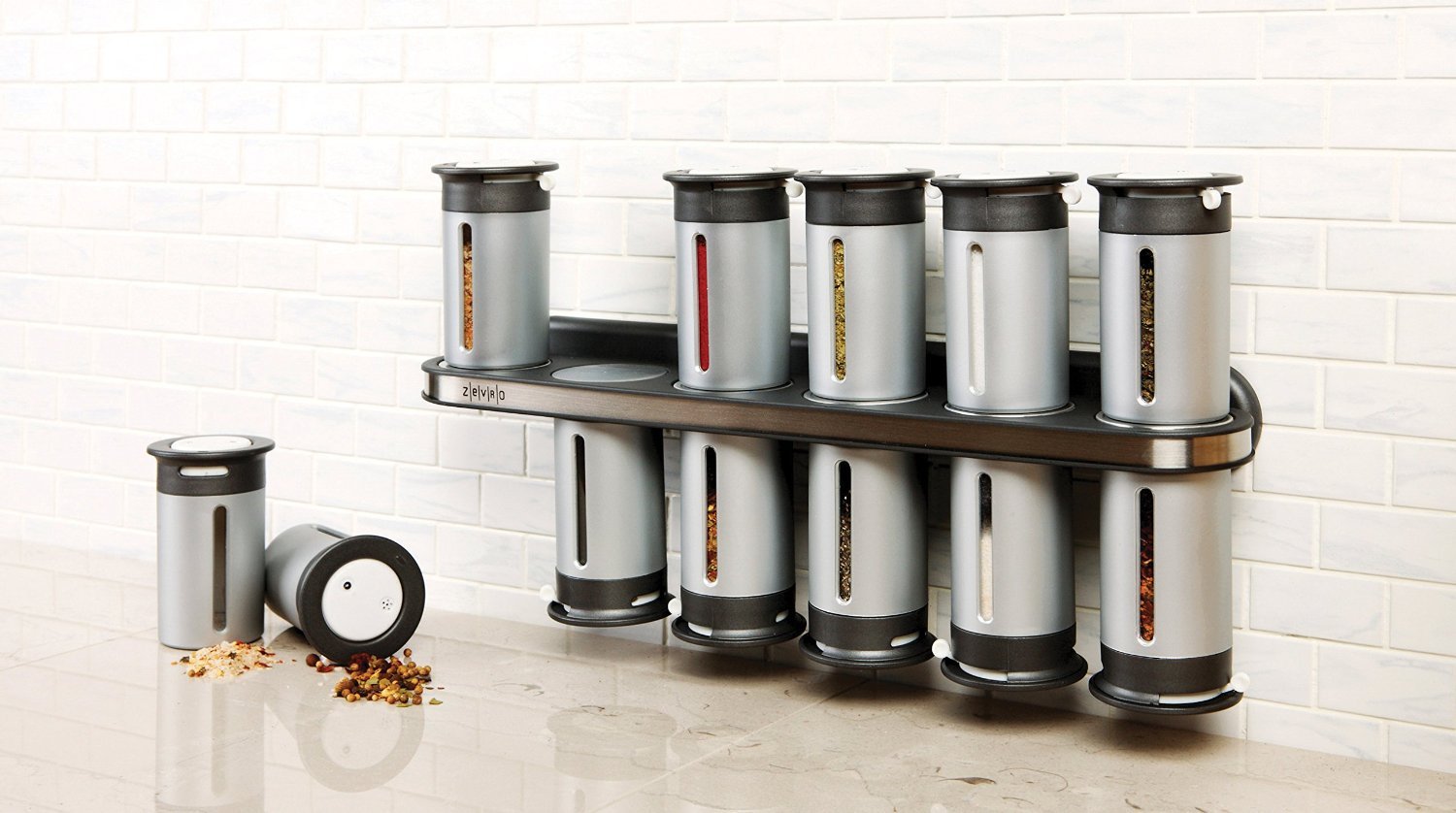 Buy Insasta Zevro Zero Gravity Wall Mount Magnetic Spice Rack 6
