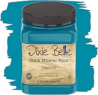 Vista 200 de Dixie Belle Paint Company - Pintura con acabado de tiza para muebles, color blanco lino (Drop Cloth), 8 fl oz, pintura mineral color blanco lino mate