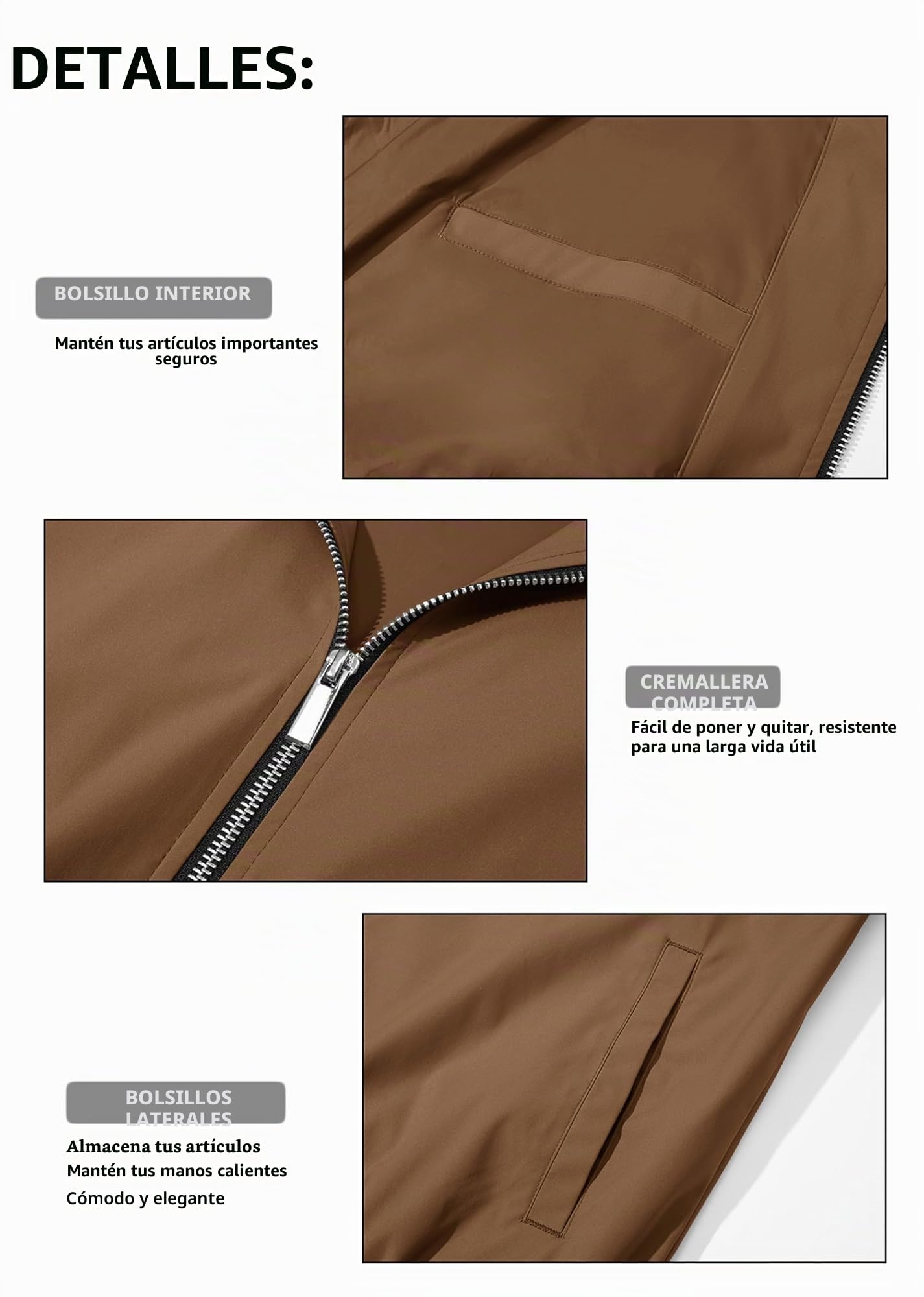 MAGCOMSEN Chaqueta bomber para hombre ligera con cremallera completa cortavientos casual