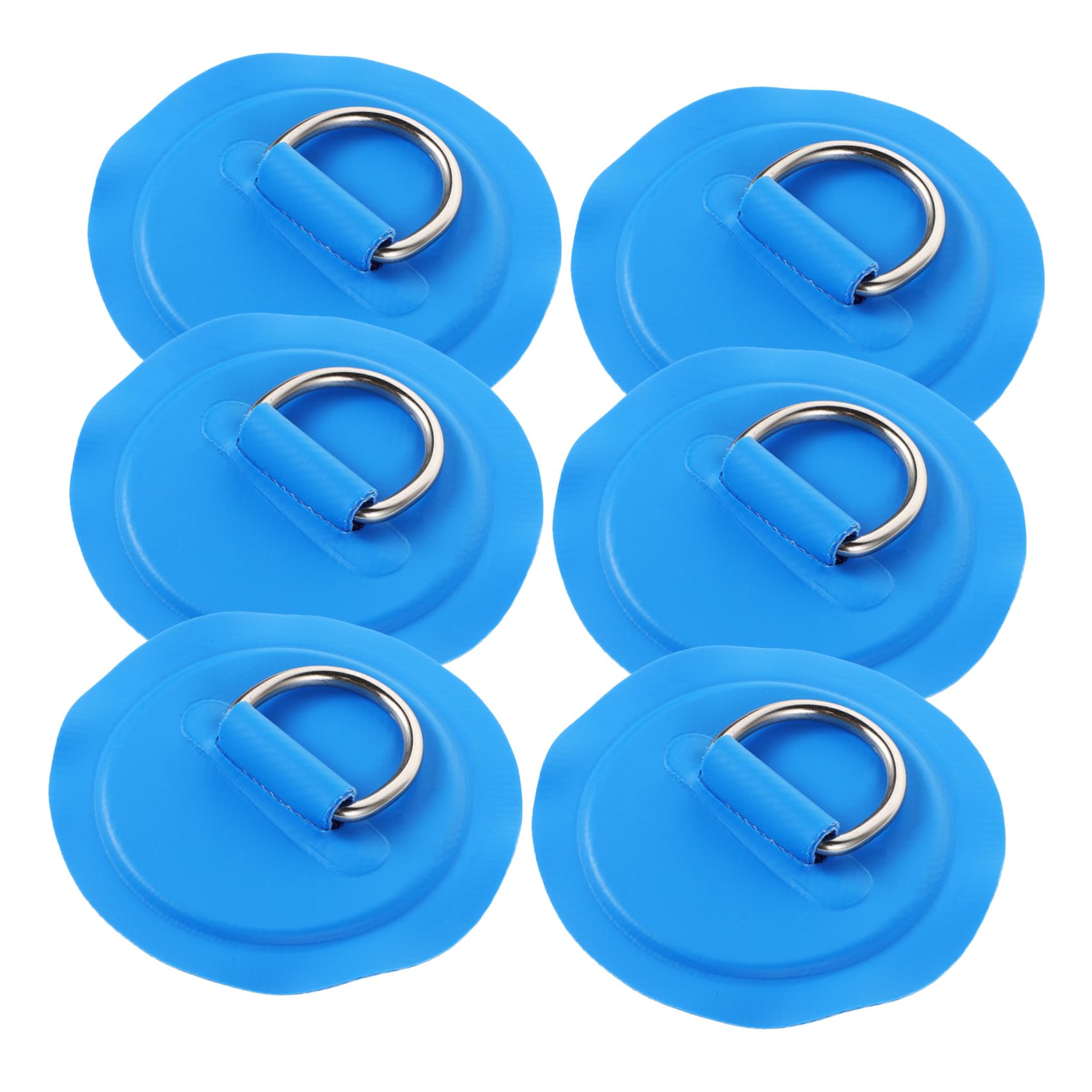 HANABASS 6 Pack Paddle Board D-Ring Buckle Kayak Deck Anchor Line Ring Patch Inflatable Boat Accessories Multi-use for Water Sports