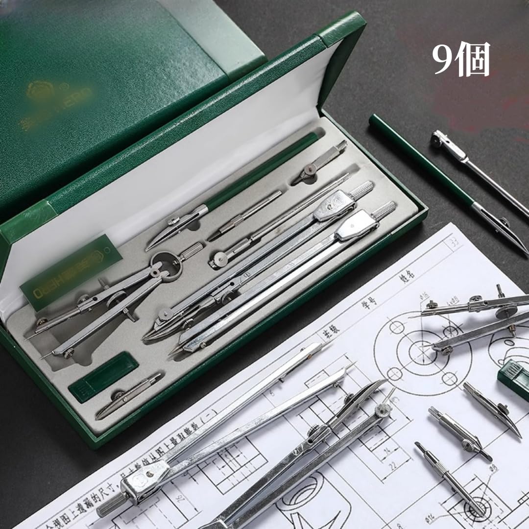 DRAWING INSTRUMENTS コンパスセット NO. 174 DRAWING INSTRUMENTS コンパスセット NO. 174 タケダ製図器 コンパス
