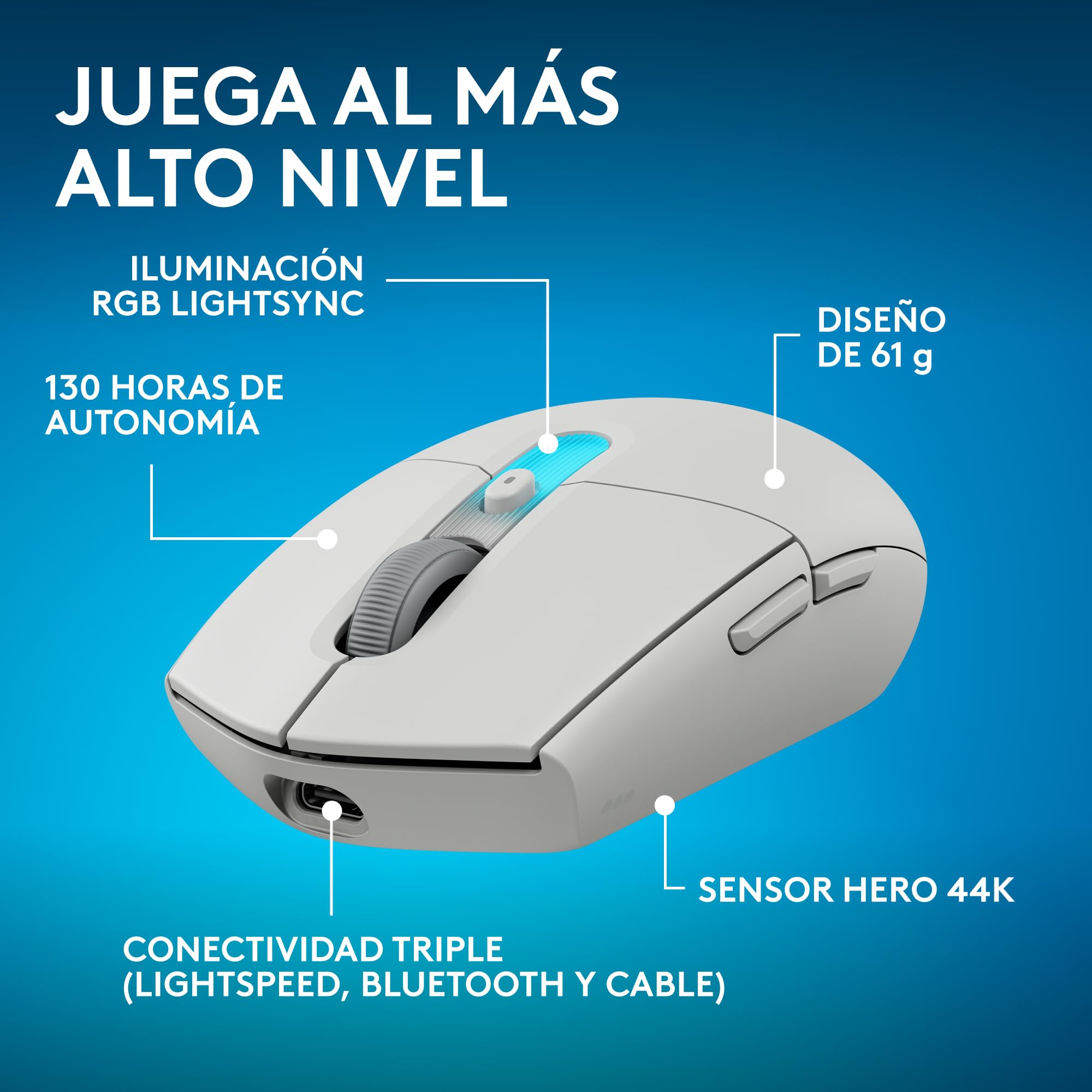 Logitech G G305 X Superlight + G321 Lightspeed Combo - Blanco