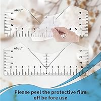 Vista 5 de Guía de regla para camisetas para alineación de vinilo, reglas para camisetas para centrar diseños, plantilla de medición de PVC, suministros