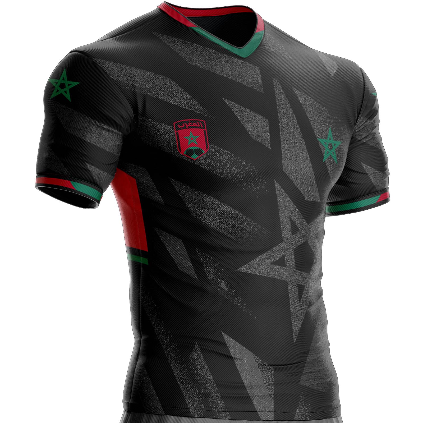 Camiseta Marruecos MC-64 Fútbol Bandera marroquí