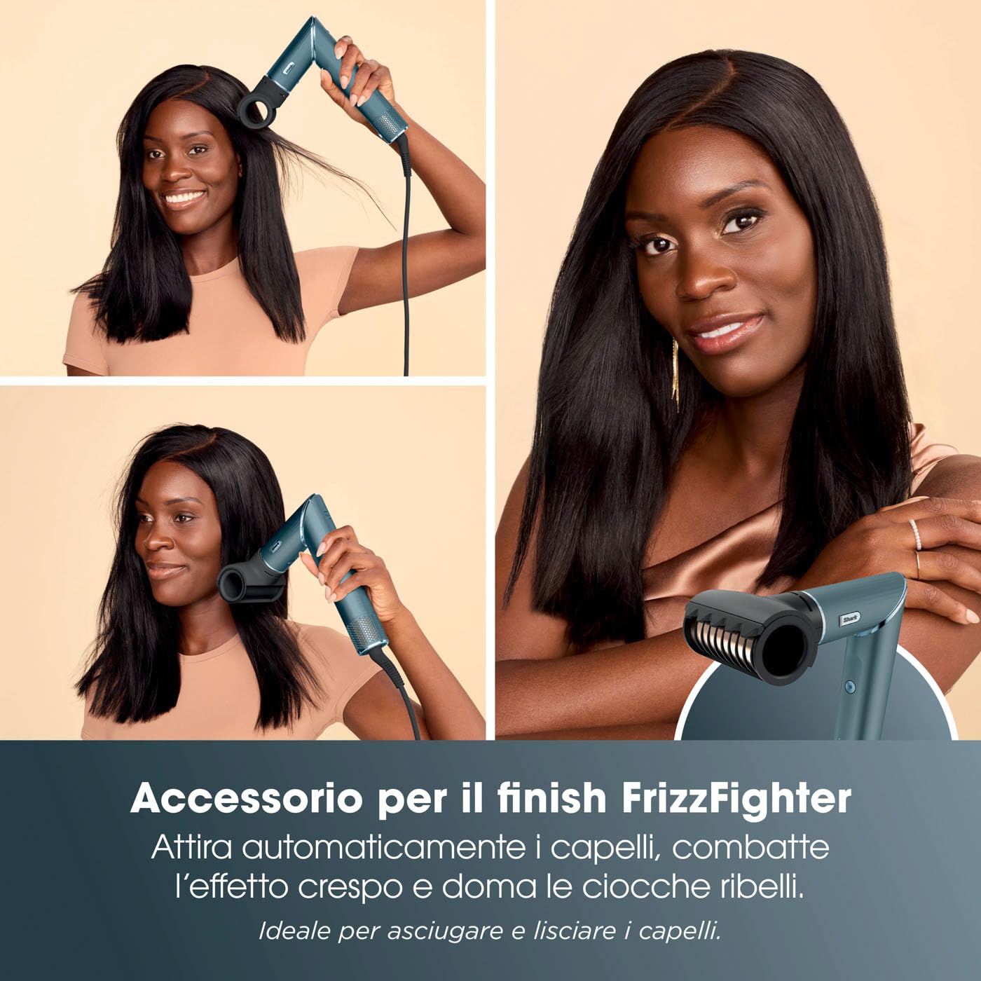 Shark FLEXSTYLE Styler e Asciugacapelli 5 en 1, Set Regalo Limited Edition, cilindri ad aria, FrizzFighter, spazzola ovale, concentratore, pinze, custodia, senza danni da calore, Verde Acqua HD450TLEU