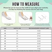Vista 2 de Lukovee Zapatos para perros, botas transpirables con suela de goma antideslizante para pavimento caliente, protector de patas de perro resistente al