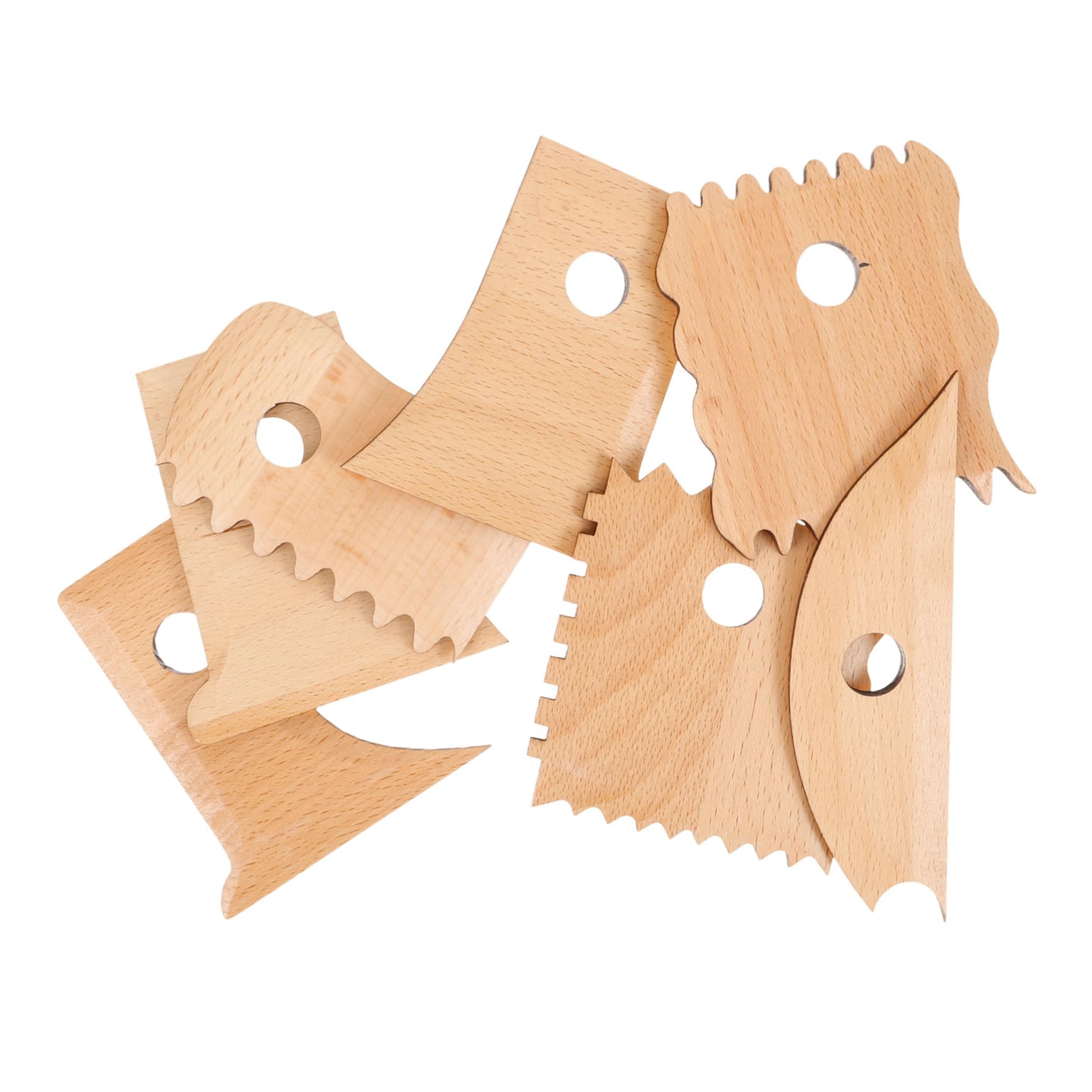 SEWACC 7Pcs Clay Sculpting Tool for Pottery and Polymer Clay Crafting Includes Sculpting Knives and Measuring Tools for Clay Projects