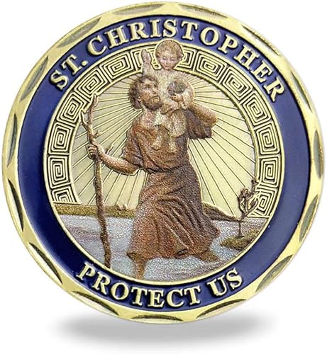 Miniatura 2 de Medallón de coleccionista Santo Patrón de los Viajeros Medallón de San Cristóbal