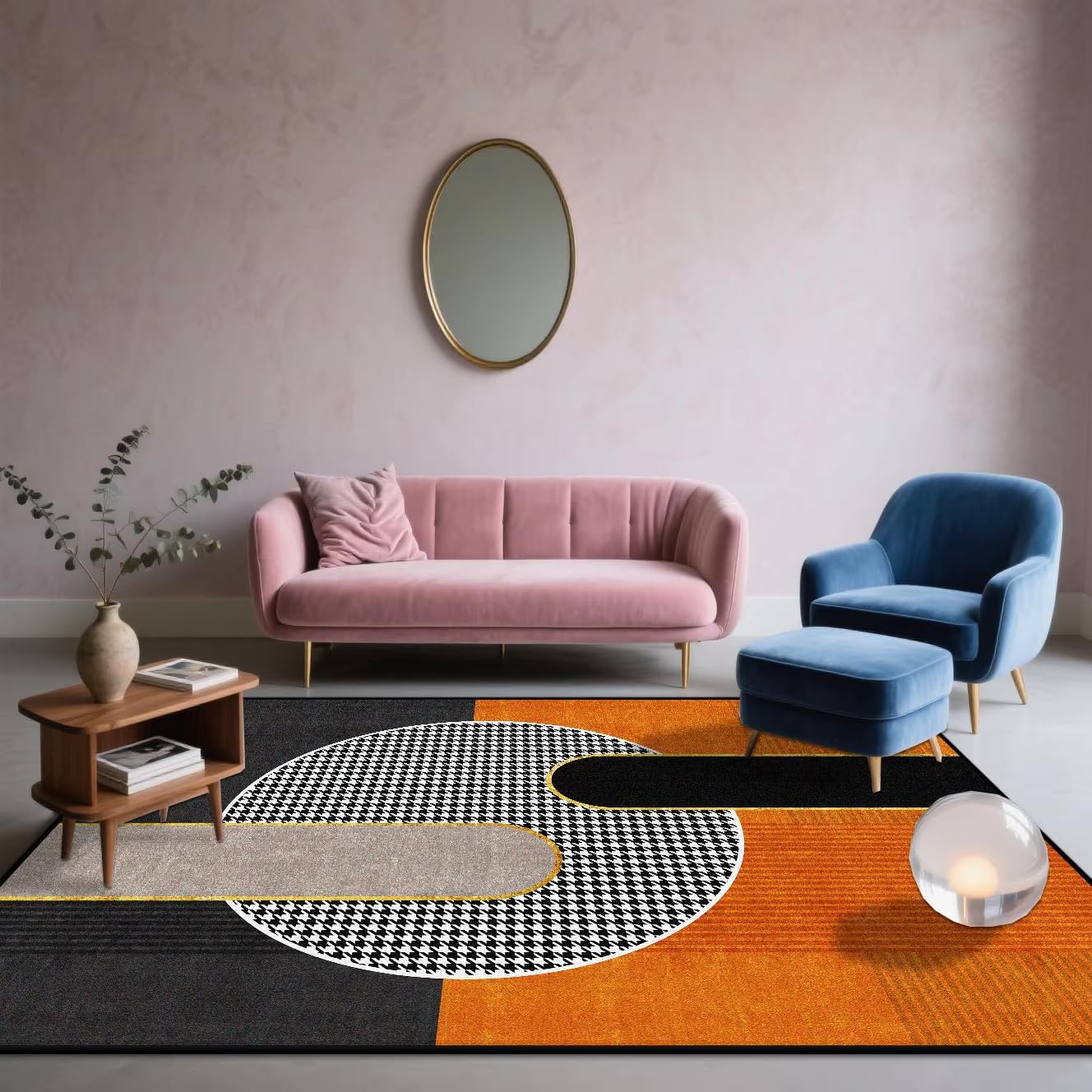 Tapis Art Abstrait Moderne de Haute Qualité | Confort Doux pour Chambre