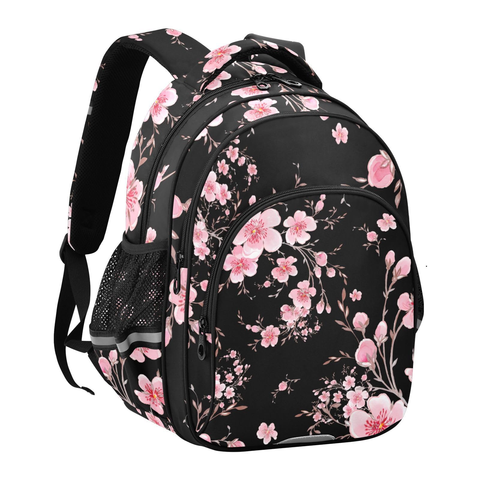 Sac à dos d'école, léger et décontracté, motif fleurs de cerisier Sakura pour adolescentes, filles, garçons, ordinateur portable de 16,9", sac à dos décontracté pour voyage, travail, #01, M