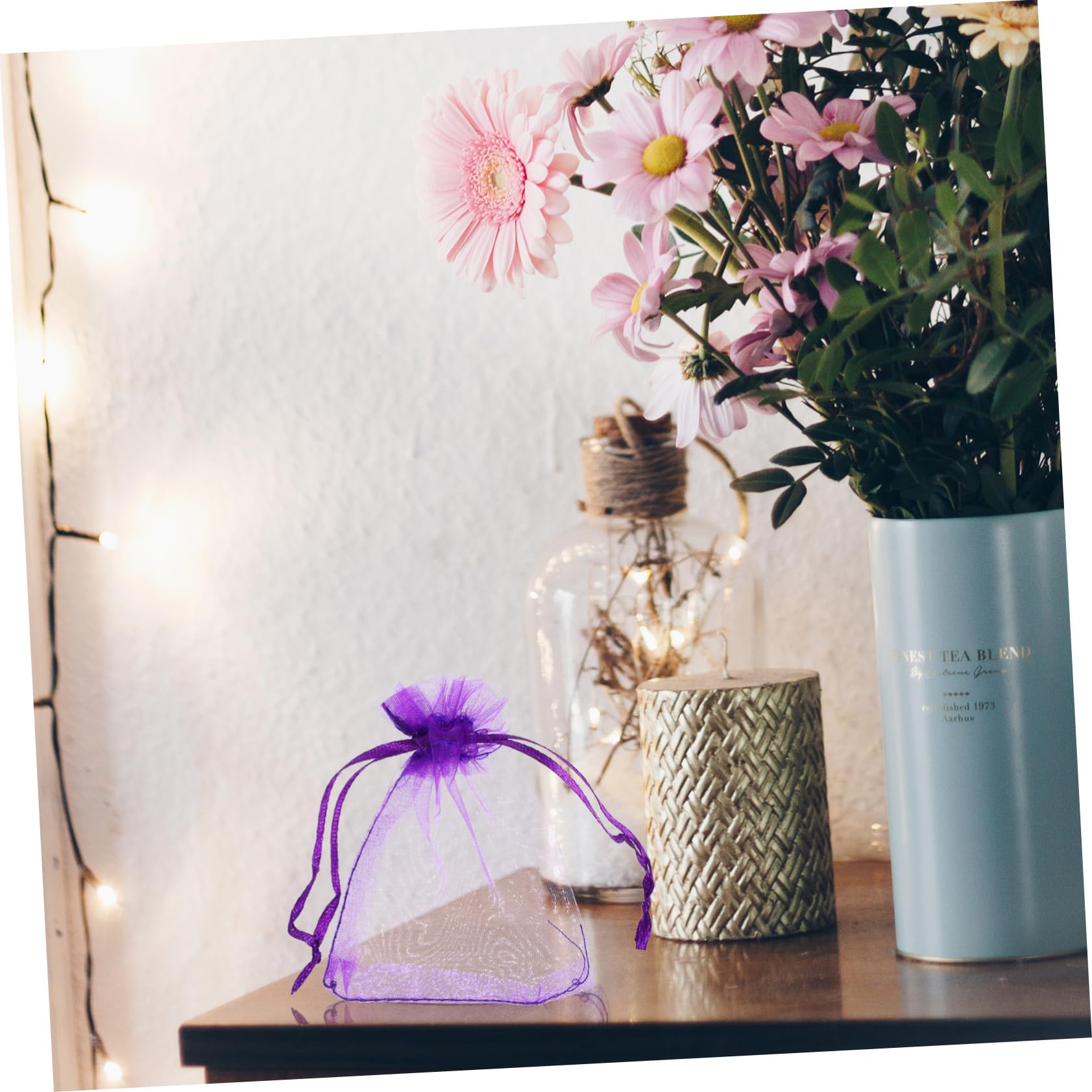 PRETYZOOM 300 Pz Borsa morbida borse a rete viola sacchetti di profumo vuoti Sacchetti profumati sacchetti di lavanda astuccio decorativo alla lavanda bustine di bustine di