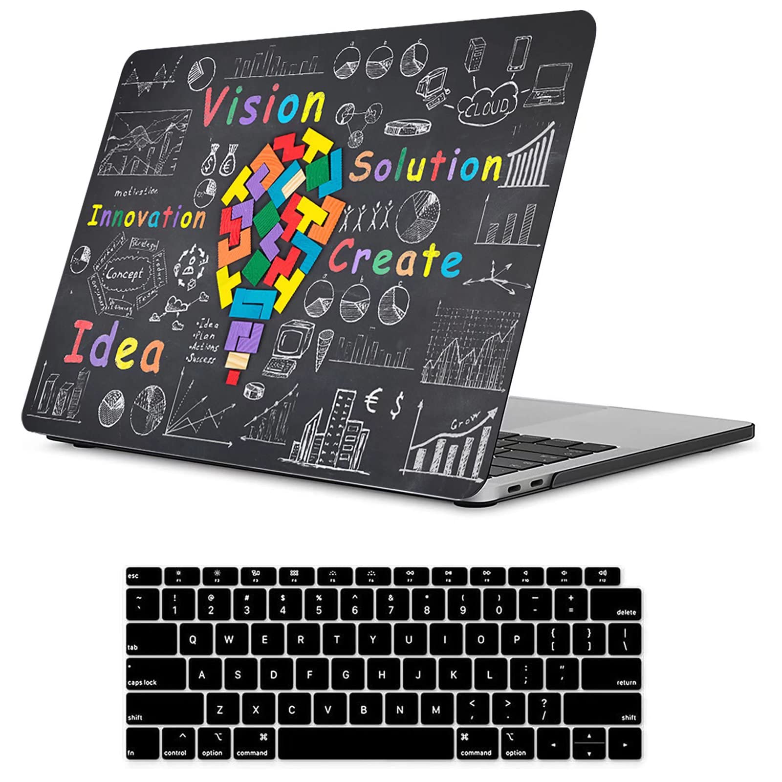Fancity Compatible with MacBook Pro 16 inch Case 2024 2023 2022 2021 Release M3 A2991 M2 A2780 M1 A2485 Pro Max & Touch ID, Rubberized Protective Plastic Hard Shell Case & Keyboard Cover, Idea