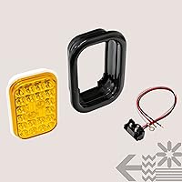 Vista 8 de TRUE MODS Kit de Luces Traseras LED Rectangulares Ámbar de 5x3 3x5 Pulgadas para Remolque [DOT FMVSS 108] [SAE I6 P P2] [Arandelas/Conectores]