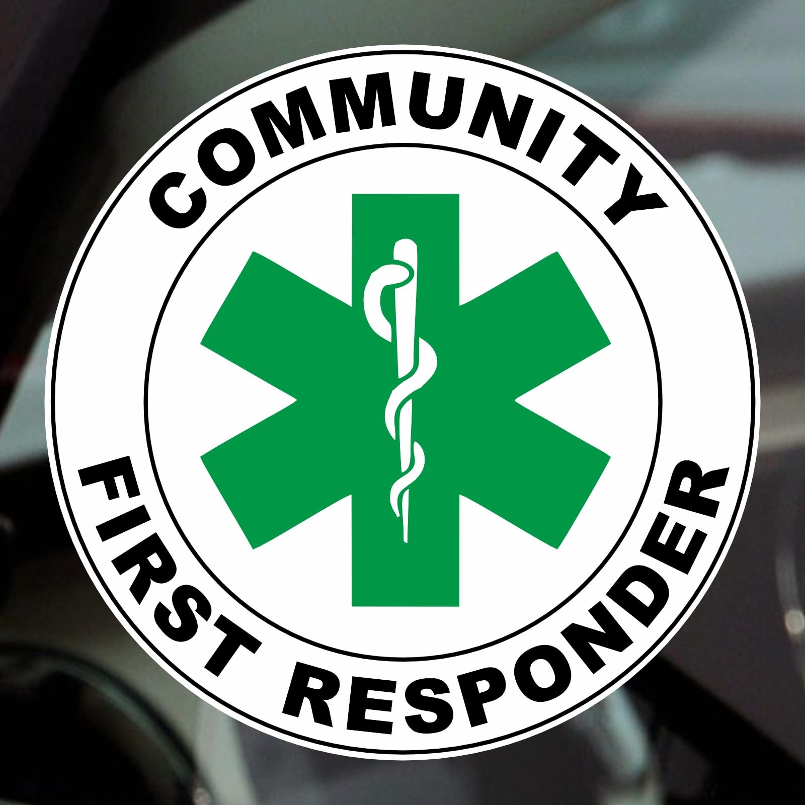 Platinum Place Uv Specialist Full Colour Inks 1 X H24 Sticker Community First Responder Medical Health And Safety Sign Car Window Alert Notice Doctor Hospital Surgery Healthcare Paramedic Emergency 100Mm (Inside Window To Face Outwards)
