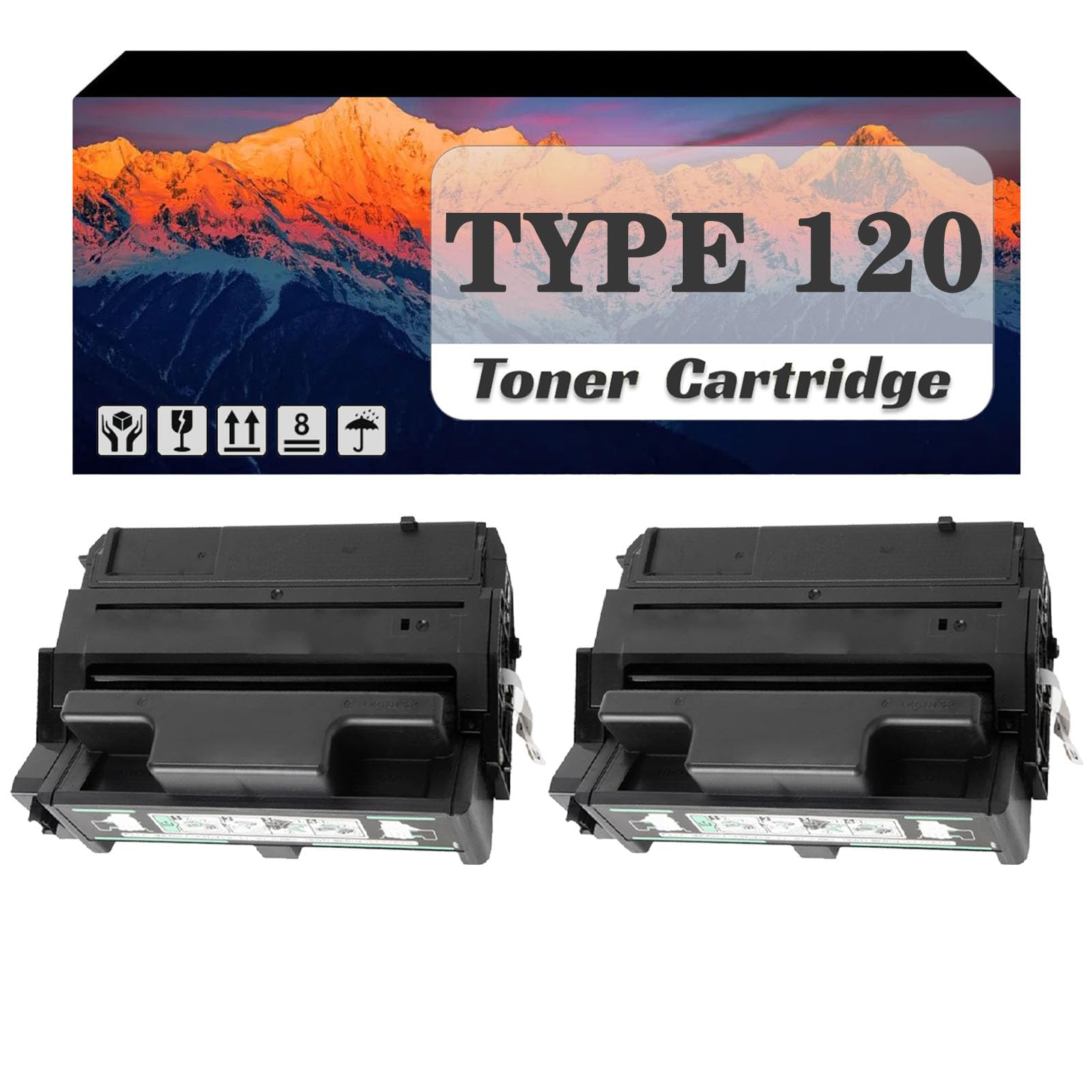 402809 TYPE 120 High Capacity Toner Cartridge Compatible For Ricoh SP4100N SP4100NKP SP4100SF SP4110N SP4110NKP Printers 2 pack