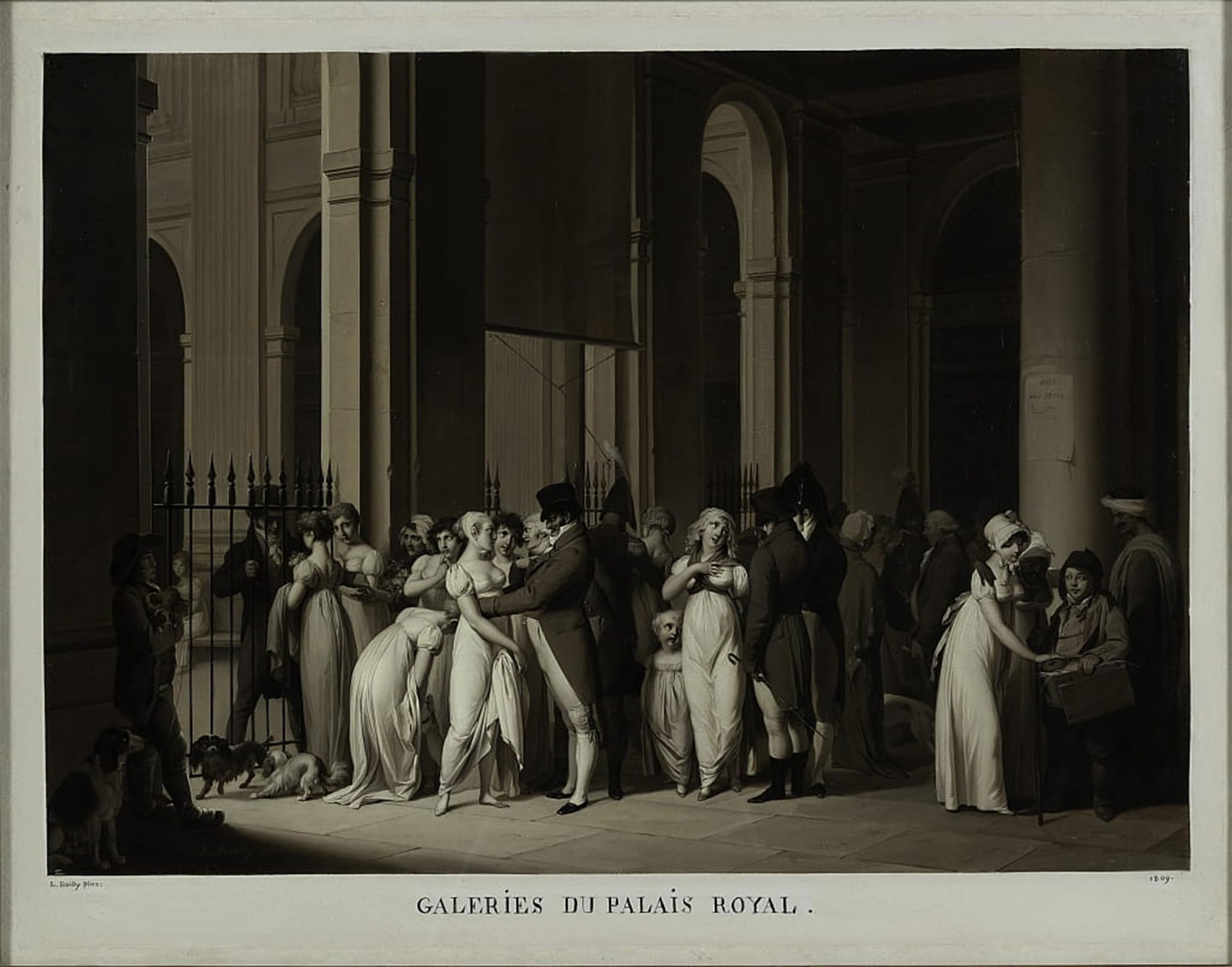 SERENDIPITP Abstract Painting Mural Print Picture Wall Decor Painting the Royal Galleries by Louis Leopold Boilly Vintage Wall Artwork for Home Decor 60x90cm