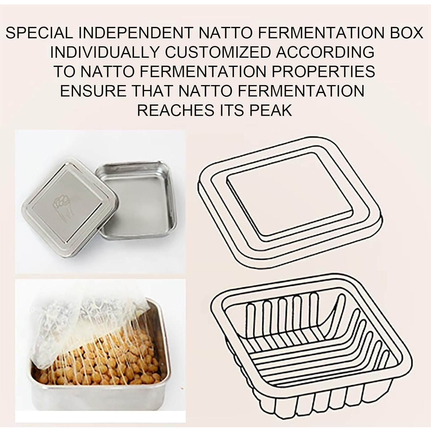 Elektryczny ekspres do jogurtu Natto, automatyczna maszyna do fermentacji jogurtu Natto, maszyna do fermentacji DIY z 6 słoikami na jogurt i inteligentnym sterowaniem panelowym do domowego