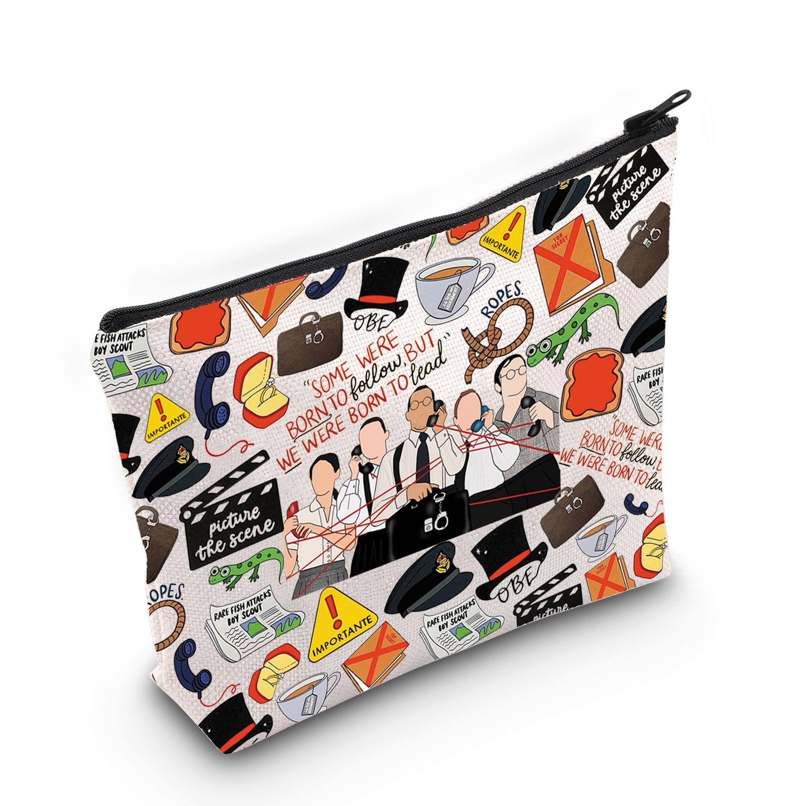 LEVLO Ewen Montagu Musical Makeup Bag Ewen Montagu & Jean Leslie Fans Gift Charles Cholmondeley Toiletry Bag(OBE Bag)