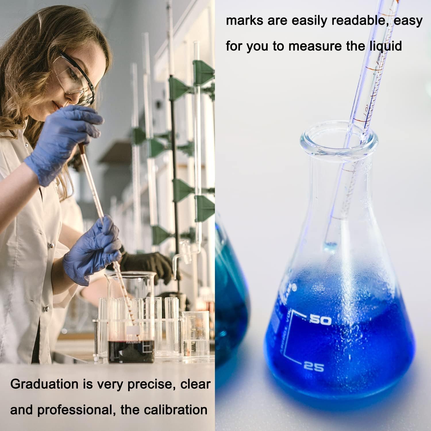 LABXPORT 10ml (13inch) Glass Graduated Pipette Droppers with Red Rubber Bulbs (2pc.) & cleaning Brush–for Lab Laboratory perfume making Cosmetics School College Science Essential Oils home use - Image 8 thumbnail