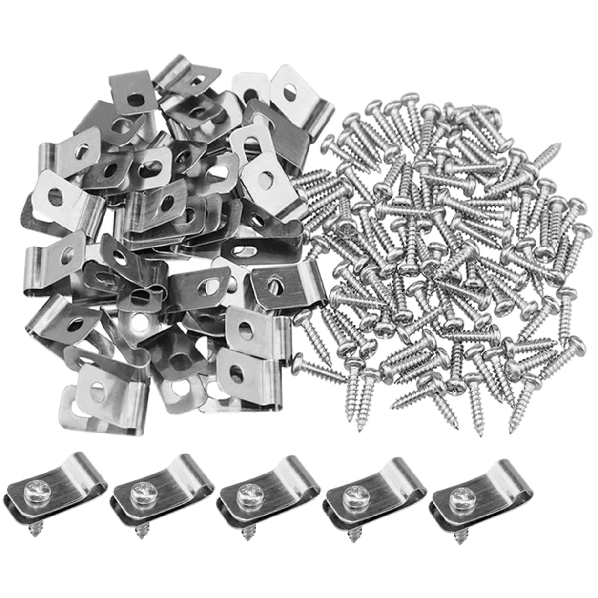 ULTECHNOVO 300pcs Aluminum Wire Fence Clips Fixing Clips for Easy Installation for Cattle Sheep and Livestock Fencing for Posts