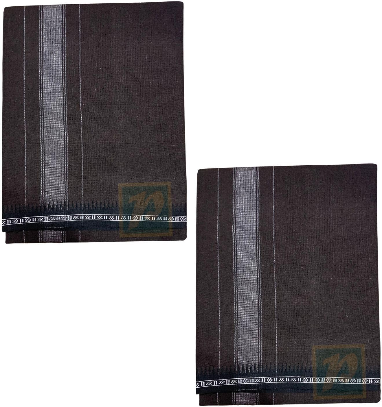 prakasam cotton Men’s Dhoti with Thalapathi Border (1.28 x 2.00 Mtrs), Single Piece Traditional Colour Dhoti – Pack of 2-picture-19