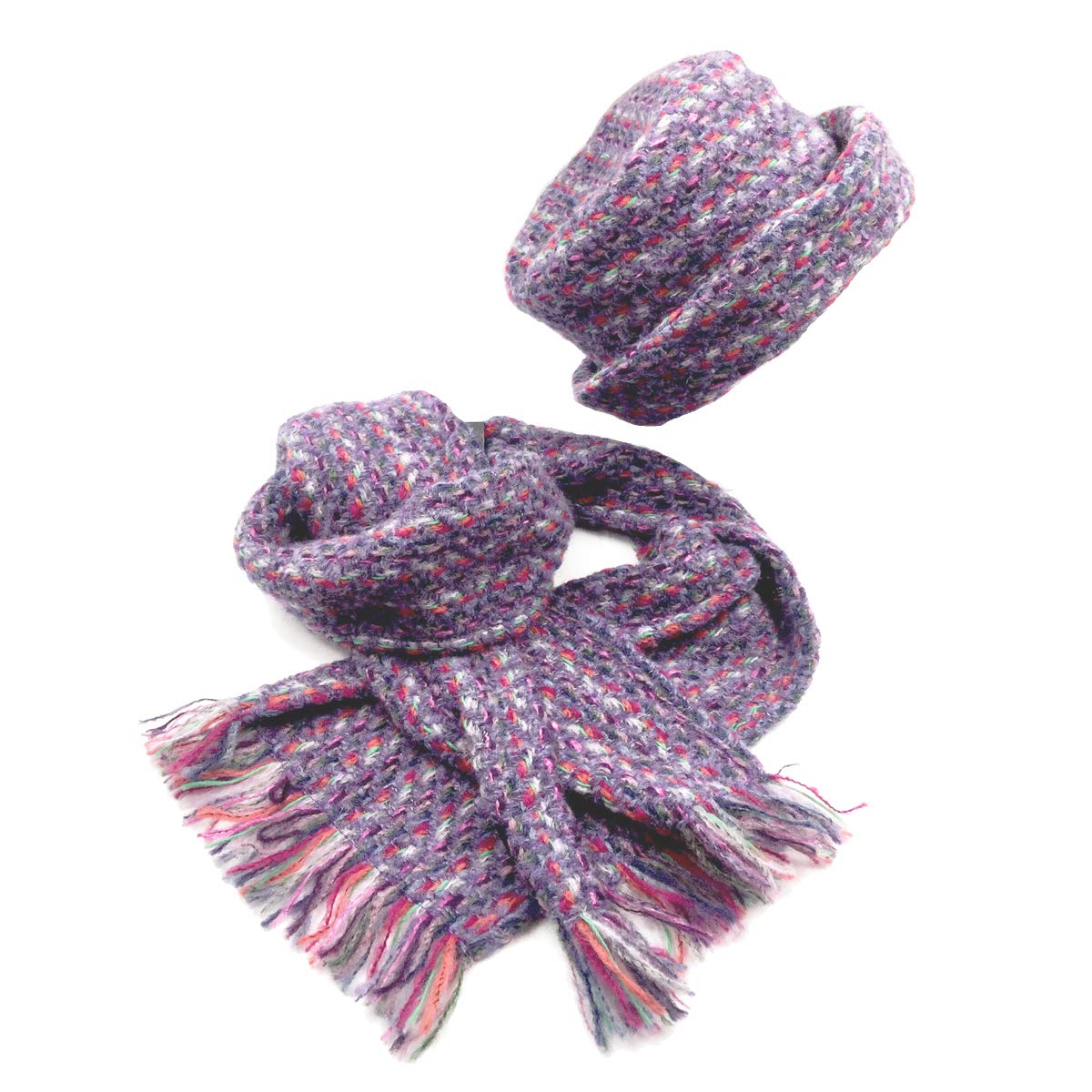 Country Hat and Scarf Set - Connemara Violet