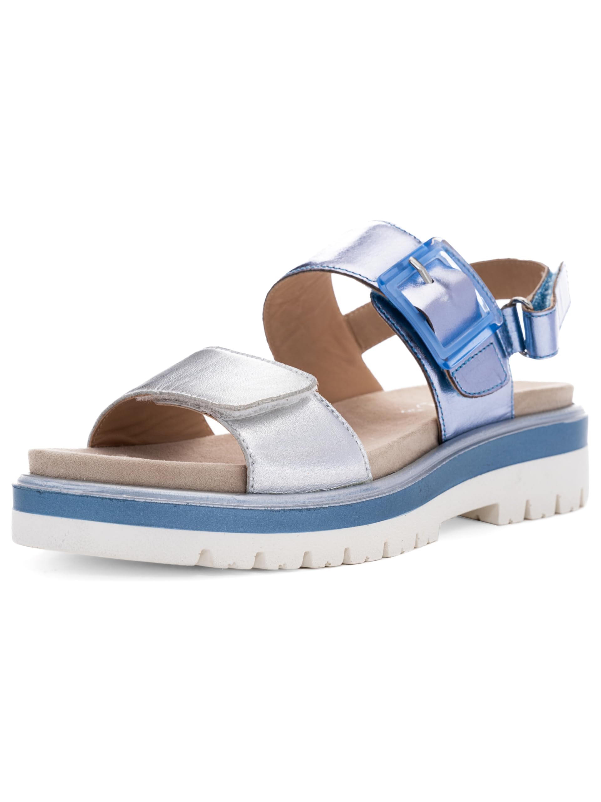ARA Shoes Malaga Women's Sandals, Silver Sky, 6.5 UK