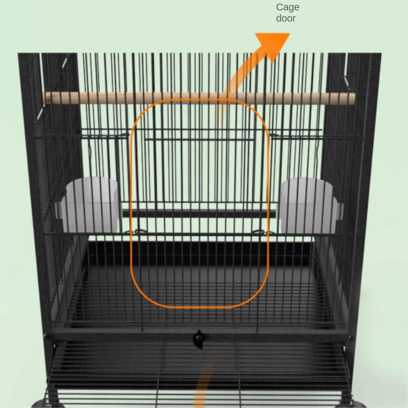 Vogelkäfig im Freien, Schmiedeeiserne Vogelkäfige Großer Flugkäfig Mit Ständer Vogelkäfig Für Haustiere Für Den Familienbalkon Im Freien Vogelvoliere Vogelkäfig Voliere(Black)