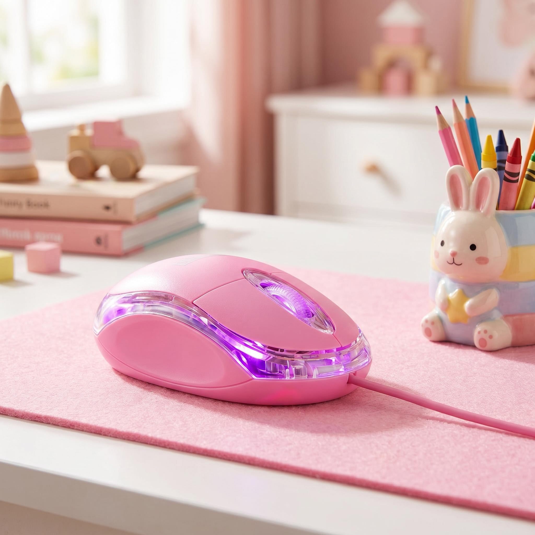 Amazon | SOON GO ピンクマウス コンピューターマウス 1.5m ピンクUSB