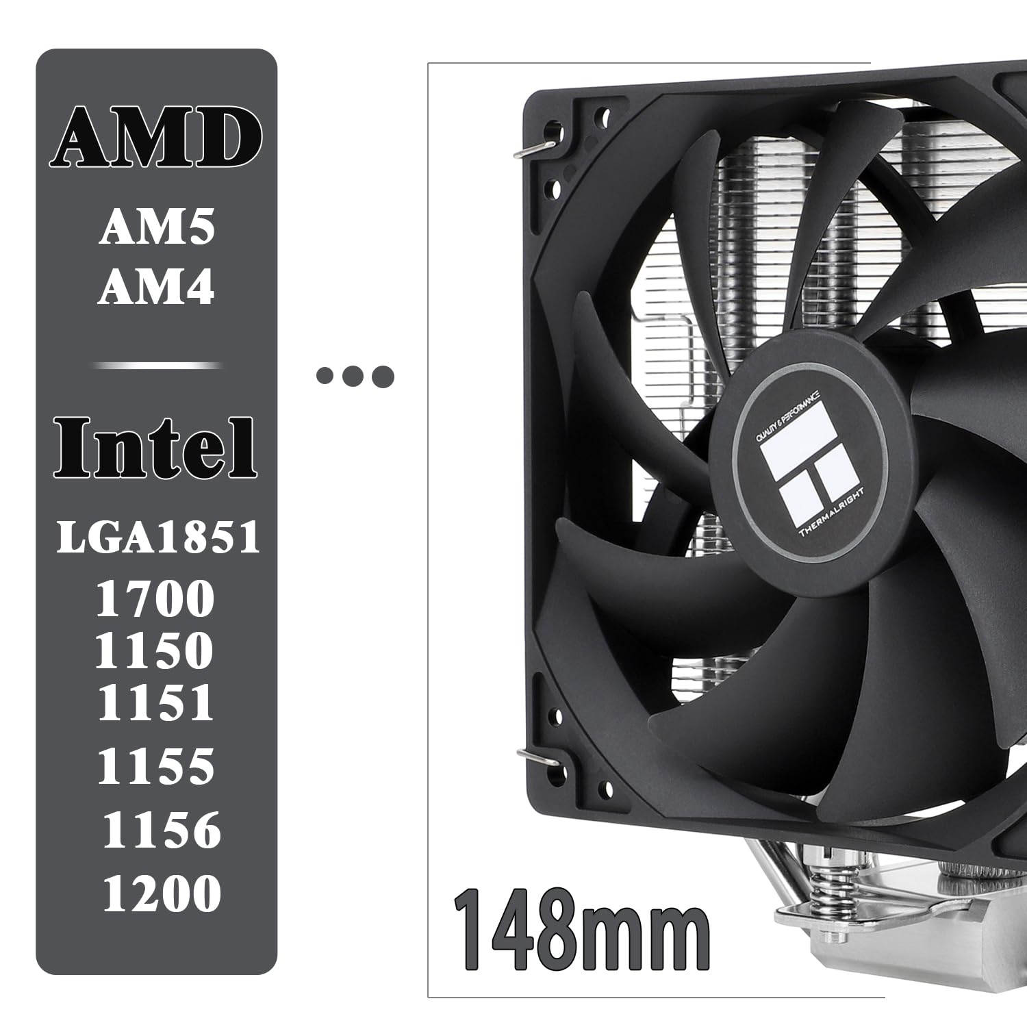 TR-Thermalright Assassin X 120R SE dissipatore di calore per CPU, 4 tubi di calore, silenziosa ventola da 120 mm, per AMD AM4 AM5, Intel LGA1851/1700/115x/1200, dissipatore per PC