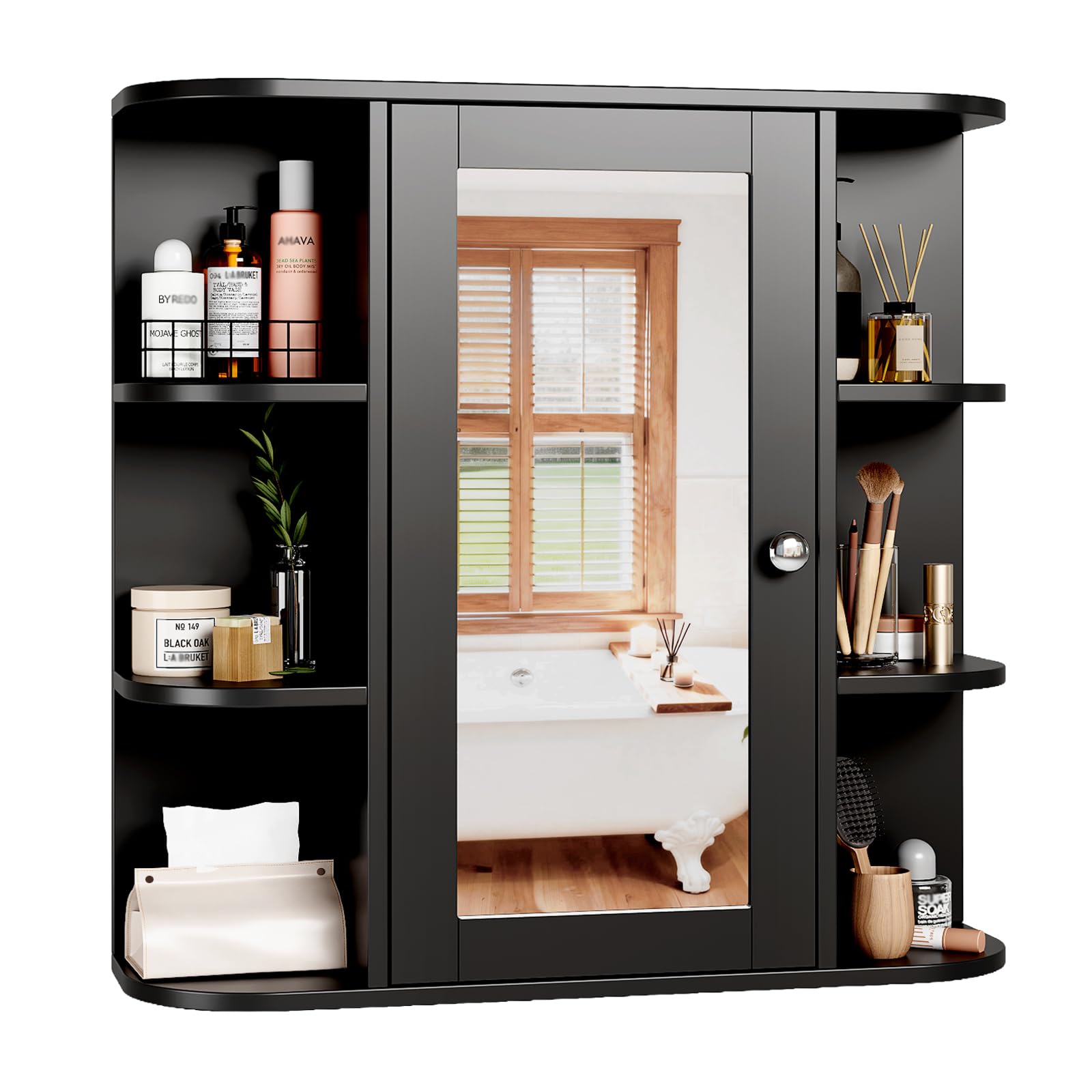 Bonnlo Bathroom Mirror Cabinet,Wall Mounted Bathroom Cabinets with Mirror