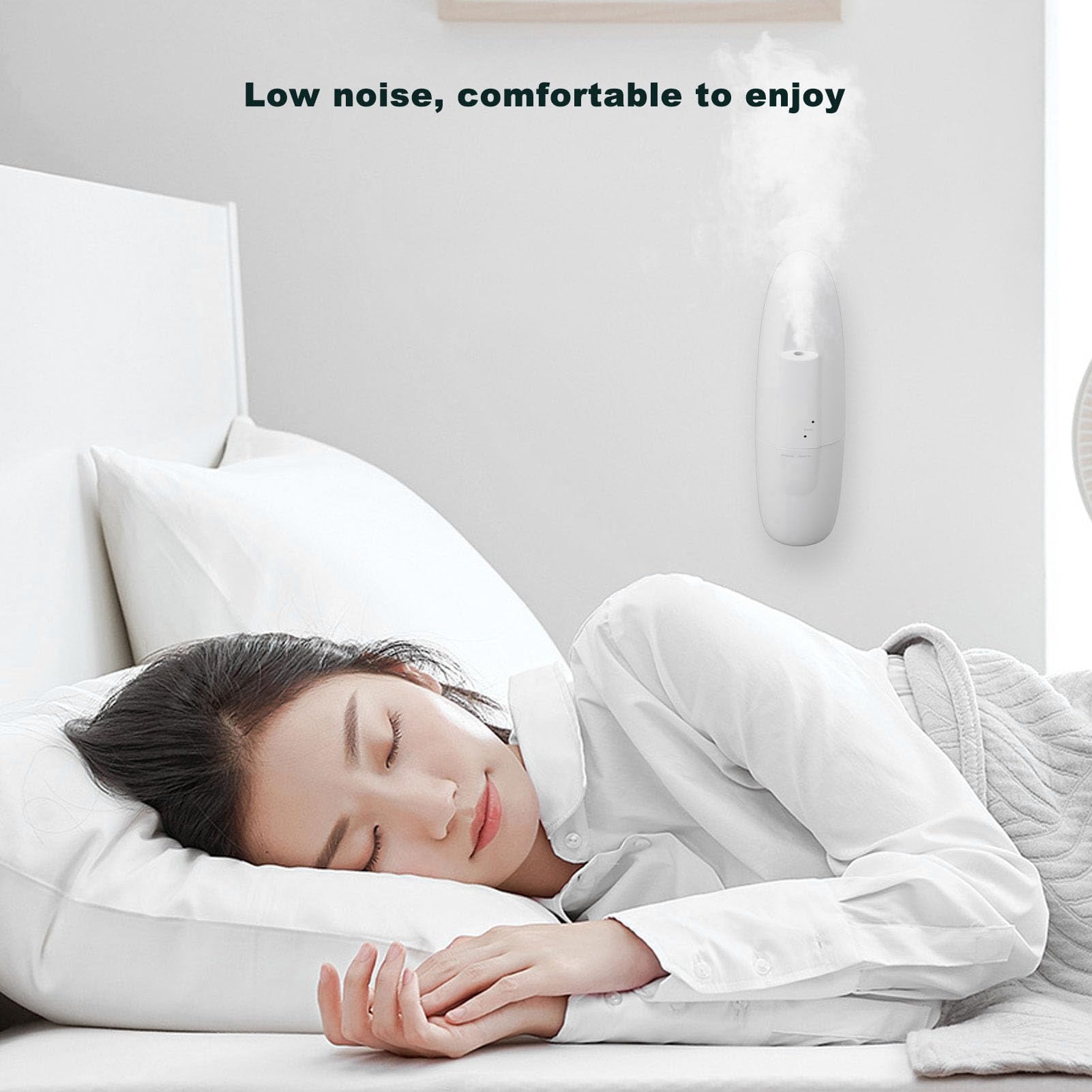 Diffuseur D'huiles Essentielles Intelligent Enfichable, 100ml, Bluetooth, Détection de Lumière, Nébuliseur, Machine à Air Parfumée, Prise UE 100 à 240V, Blanc