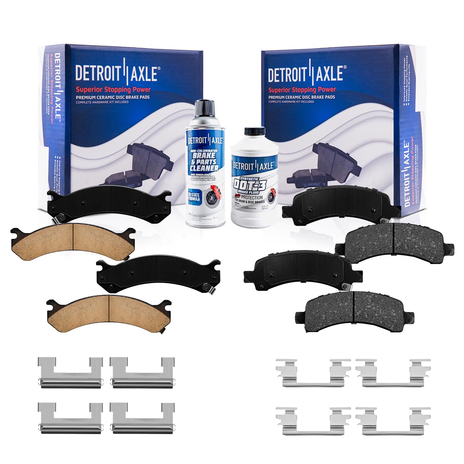 Detroit Axle - Brake Pads for 2003-2020 Chevy GMC Express Savana 2500 3500