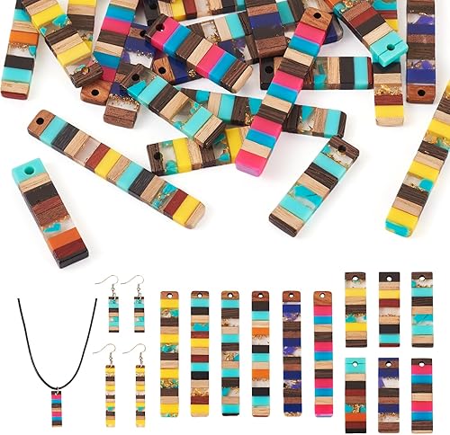 Colgante de madera de resina, Resina, No es una piedra preciosa