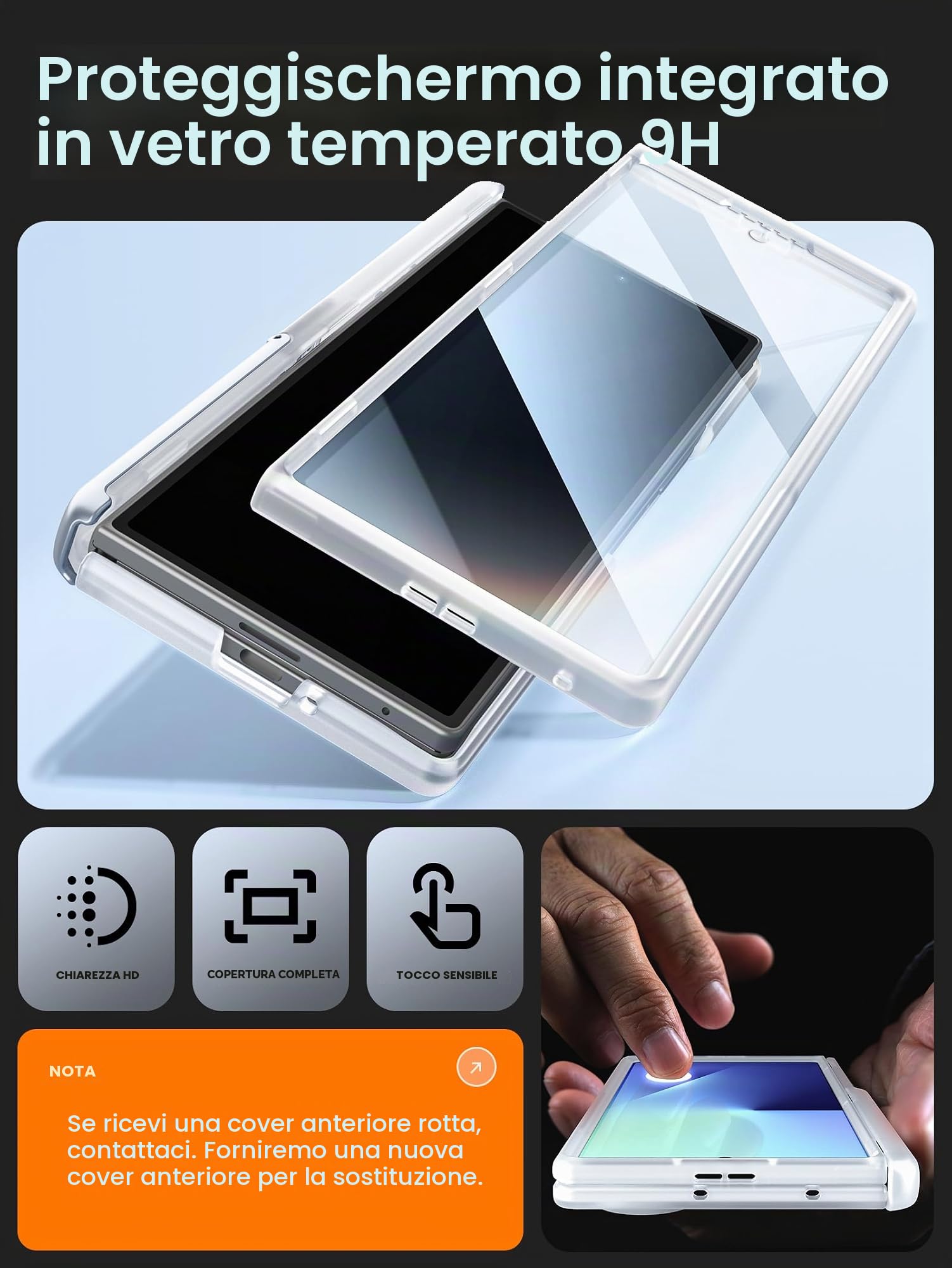 i-Blason Cover Trasparente per Samsung Galaxy Z Fold 7 con Supporto [Compatibile con MagSafe] [Pellicola in Vetro Temperato] [Protezione per Cerniera] Custodia Magnetica per Z Fold 7 (Clear)