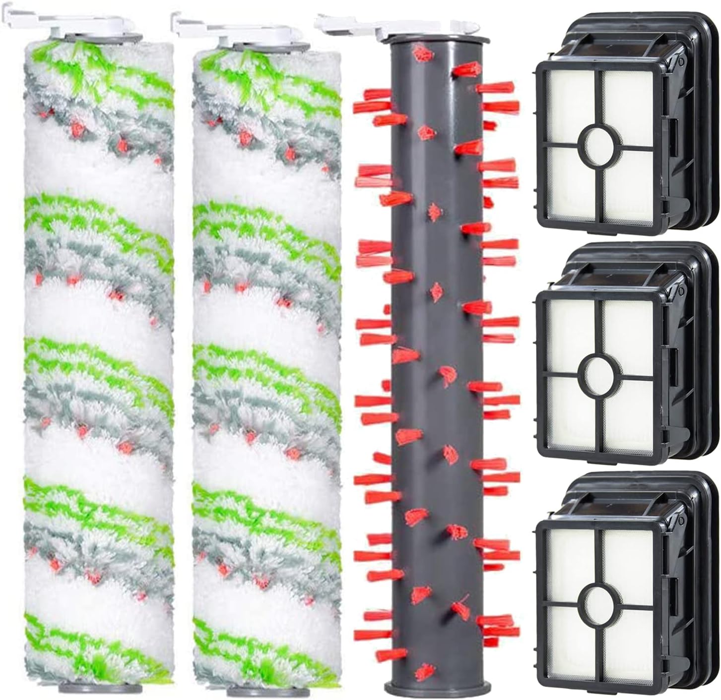 Crosswave Max Brush Roll and Filter for Bissell Replacement Parts Accessories 2554 2554A 2590 2593 2596 and HydroSteam 35151 3515 35152 3513 3518, 2+1 Wet &Dry Brush Rolls and 3 HEPA Filter