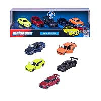 Majorette - BMW Giftpack 5 Veicoli, set 5 Modellini Auto BMW in Metallo Die