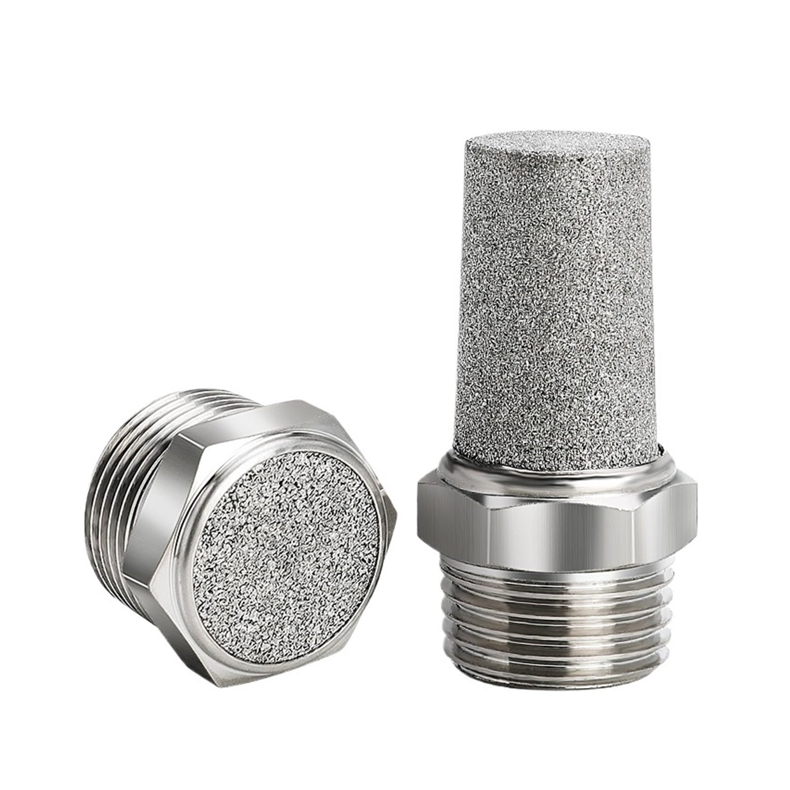 Filtr hałasu powietrza, Złącze tłumika pneumatycznego wydechu 304 SS 10 szt. Gwint M5 i 1/8-1/2 cala(Bt-04)