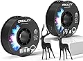 Creality ABS-Filament 1,75 mm, offizielles 3D-Drucker-Filament ABS, verwicklungsfrei, starke Haftung und Überhangleistung, Maßgenauigkeit +/-0,03 mm, 2 kg (Schwarz+Schwarz)