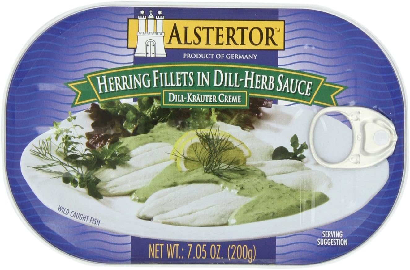 Alstertor Herring Fillets In Dill-Helb Sauce, 7.05-Ounce (Pack of 5)